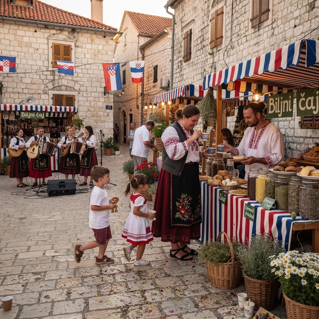 Par čaša čaja na stolu s mekanim jastučićima u pozadini