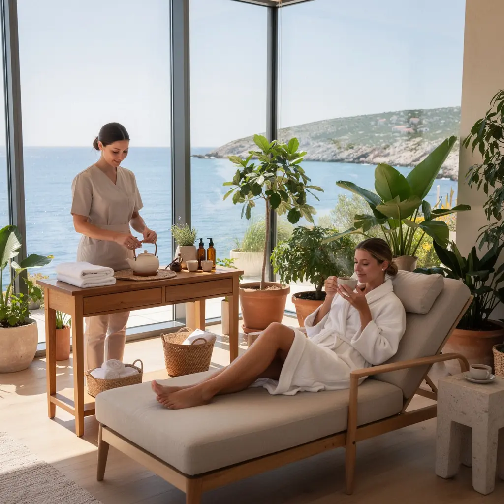 Opuštajući trenutak s čajem i svijećom u ugodnom kutku doma